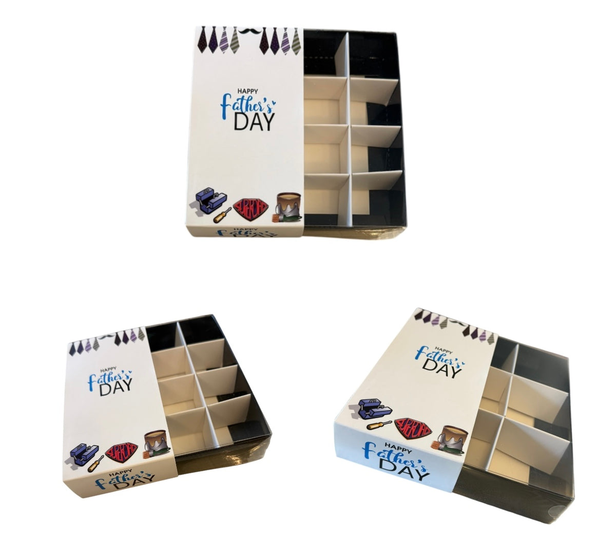 CLEAR LID EMPTY PICK AND MIX FATHERS DAY BOXES