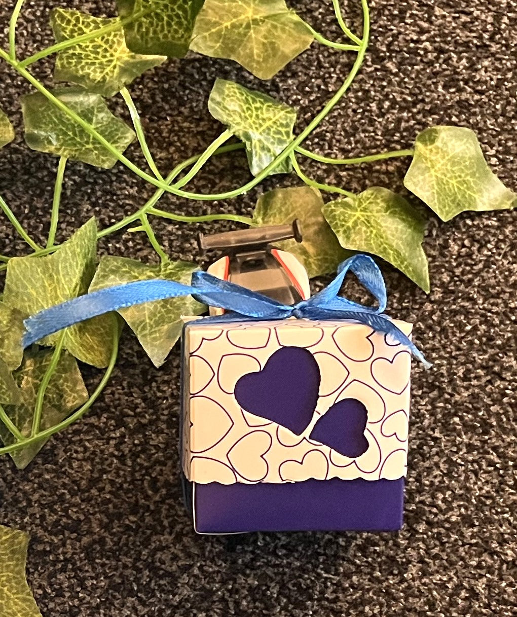 Heart Favour Box Dark Blue