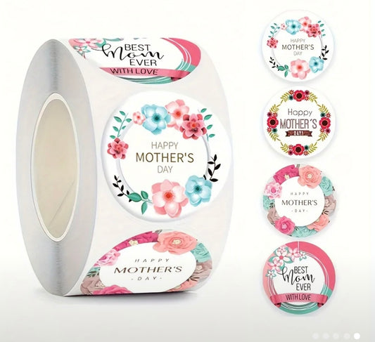 Mothers Day Stickers -Assorted 3.8cm (100)
