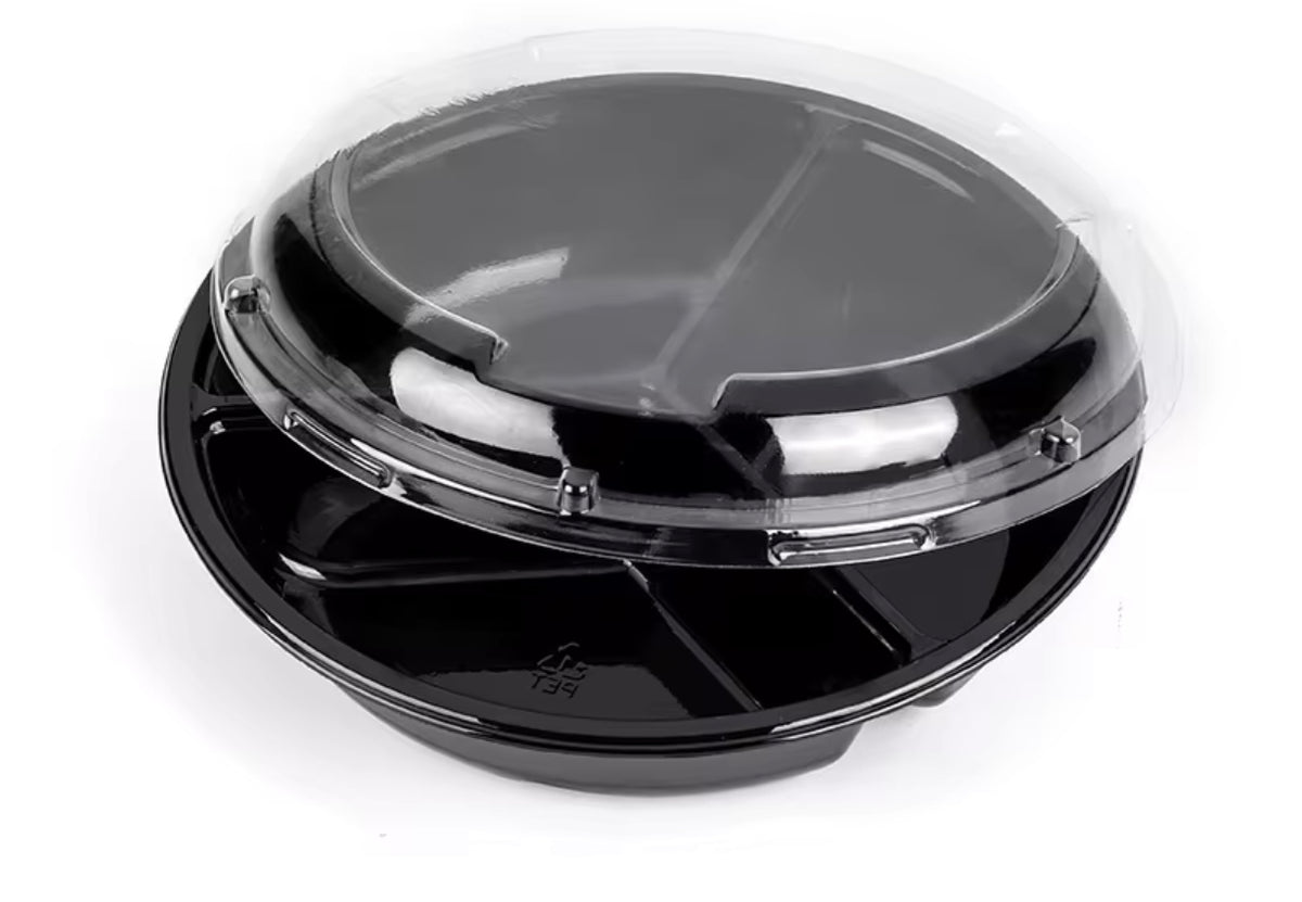 Compartment Trays-Black -3 Section