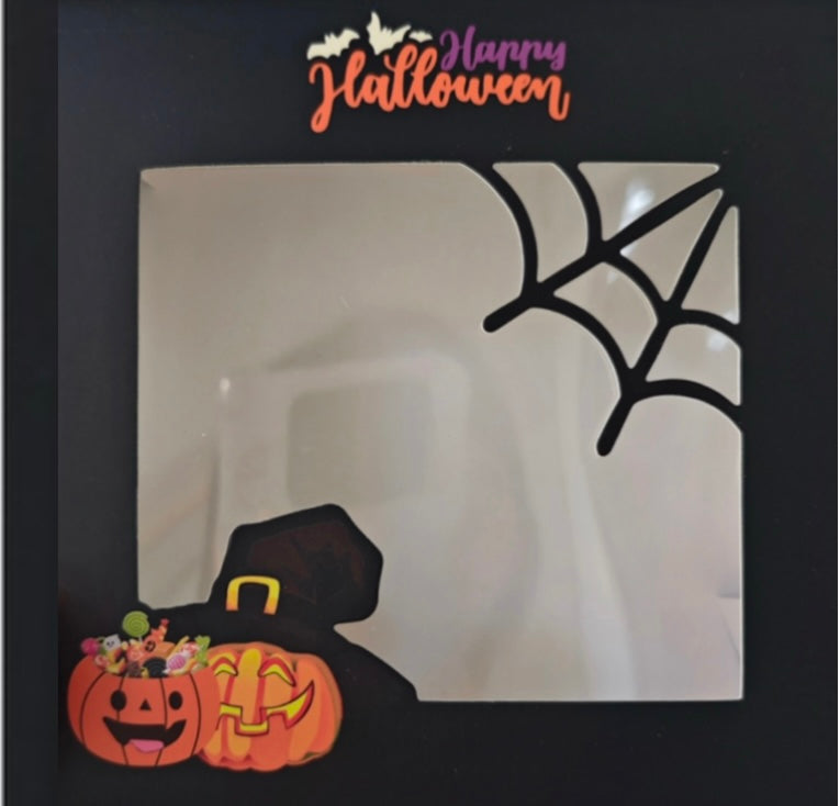 Empty Pick And Mix Box -Black Halloween Theme 15*15*3,5cm