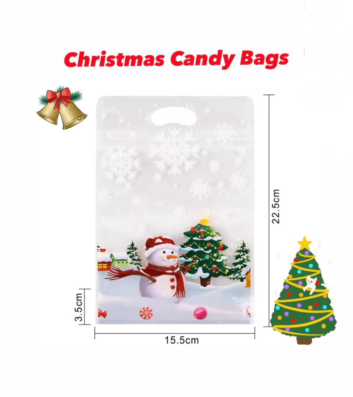 Resealable Foil Pouch 15*22 cm xmas
