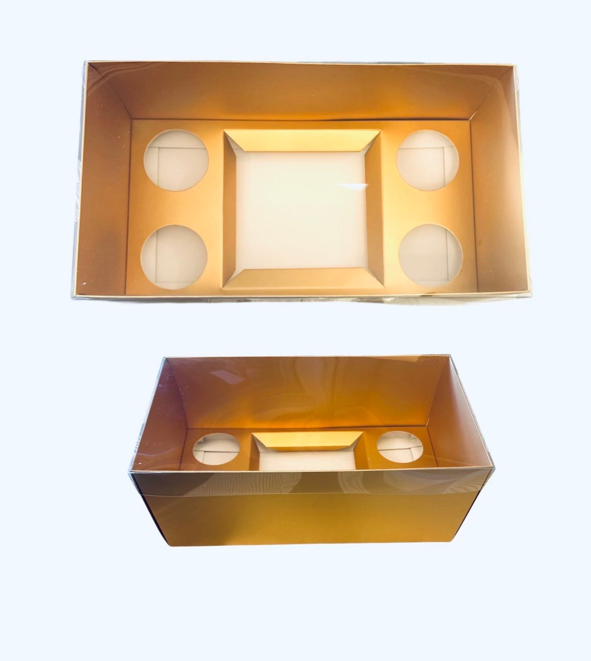 Bento Cupcake Box 4 Hold -Gold