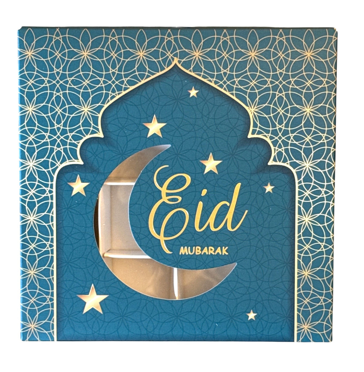 Empty Pick And Mix Box Eid Design Green Box 15*15*3.5cm