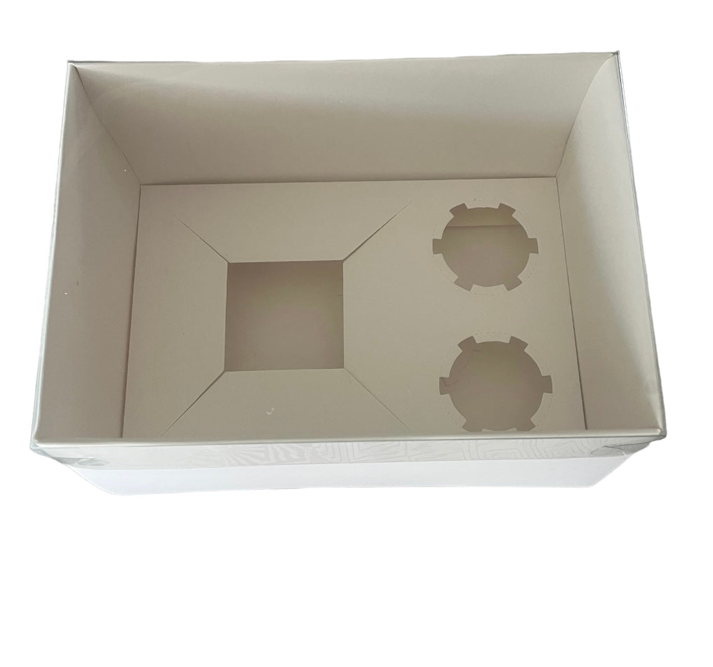 Bento Cupcake Box 2 hold Clear Lid