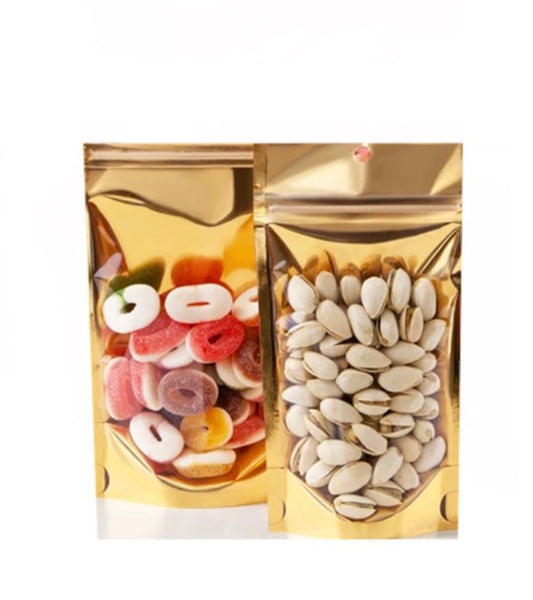 Resealable Stand Up Pouch 16*24cm Gold